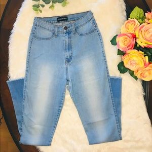 Fashion Nova Light Blue High Waisted Jeans